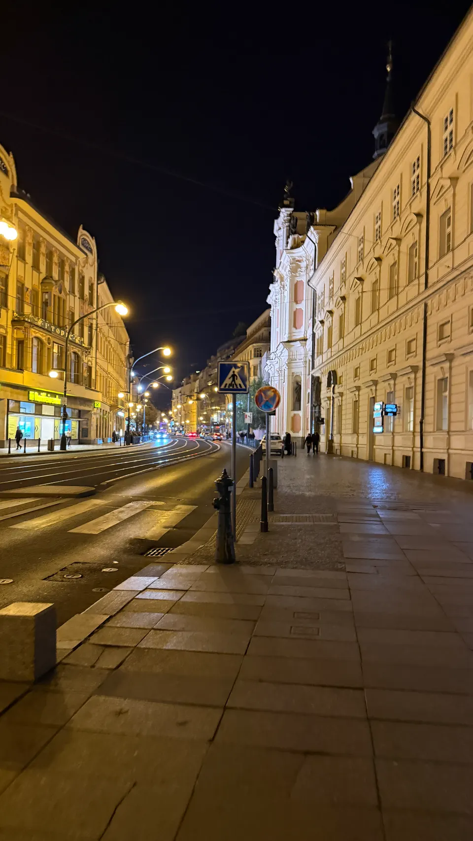 散場的夜裡，整條街只剩路燈。